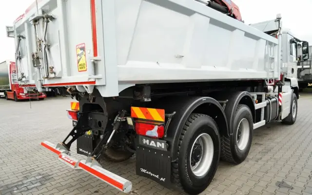 MAN TGS 33.360 / 6x4 / WYWROTKA + HDS HMF 1820 K-RC / wysów 10m / HYDROBURTA / CHWYTAK / NAVI / MANUAL / SPROWADZONY 