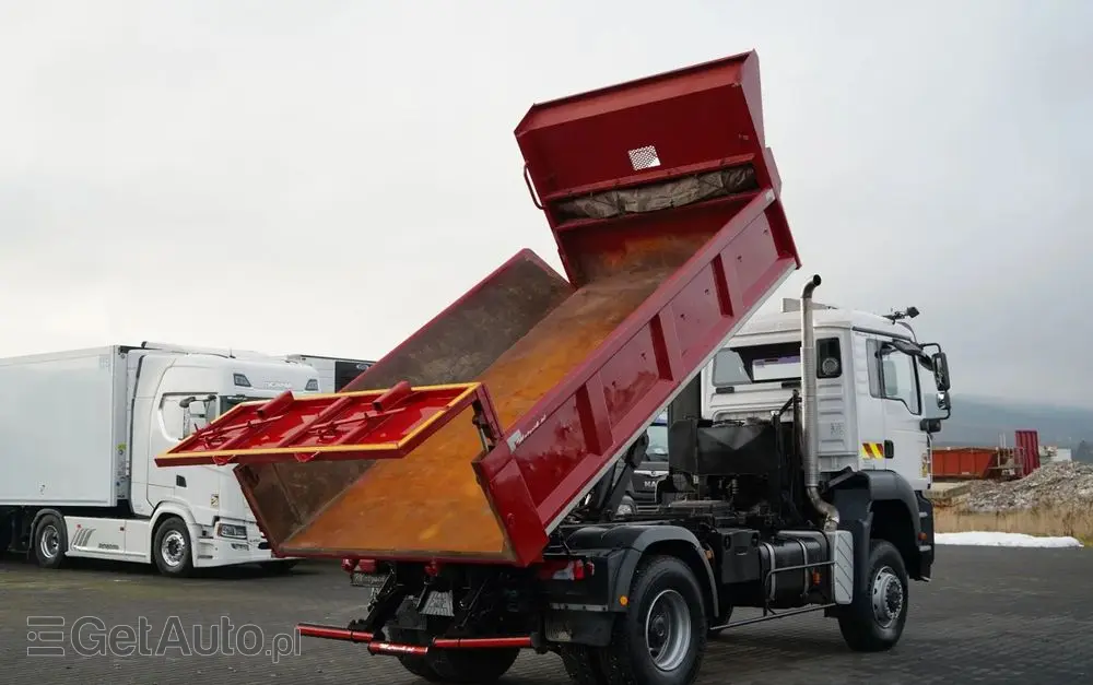 MAN TGA 18.360 / 4X4 / WYWROTKA 2 STRONNA / HYDROKLAPA / HYDROBURTA / CZOŁOWNICA / SPECJALNY / MANUAL 