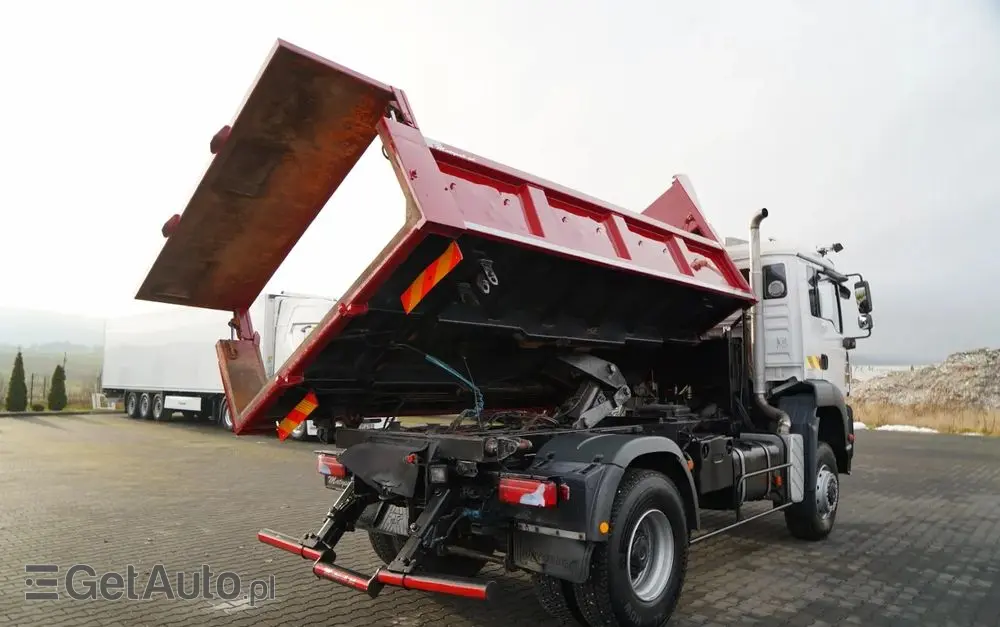 MAN TGA 18.360 / 4X4 / WYWROTKA 2 STRONNA / HYDROKLAPA / HYDROBURTA / CZOŁOWNICA / SPECJALNY / MANUAL 