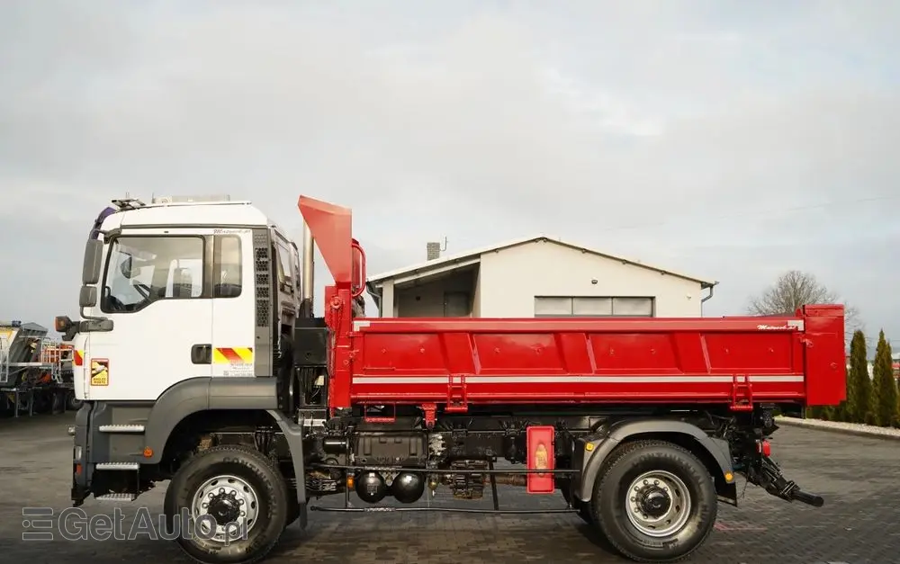 MAN TGA 18.360 / 4X4 / WYWROTKA 2 STRONNA / HYDROKLAPA / HYDROBURTA / CZOŁOWNICA / SPECJALNY / MANUAL 