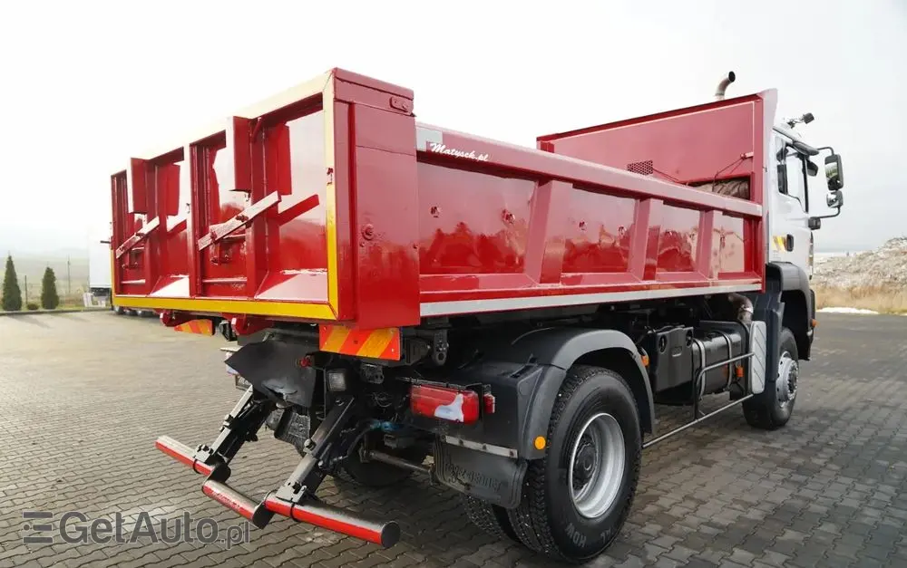 MAN TGA 18.360 / 4X4 / WYWROTKA 2 STRONNA / HYDROKLAPA / HYDROBURTA / CZOŁOWNICA / SPECJALNY / MANUAL 