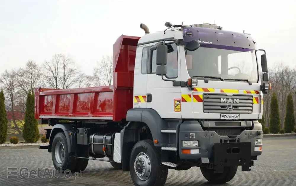 MAN TGA 18.360 / 4X4 / WYWROTKA 2 STRONNA / HYDROKLAPA / HYDROBURTA / CZOŁOWNICA / SPECJALNY / MANUAL 