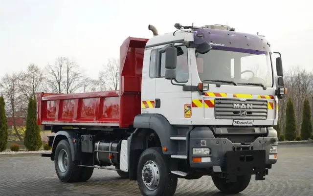 MAN TGA 18.360 / 4X4 / WYWROTKA 2 STRONNA / HYDROKLAPA / HYDROBURTA / CZOŁOWNICA / SPECJALNY / MANUAL 