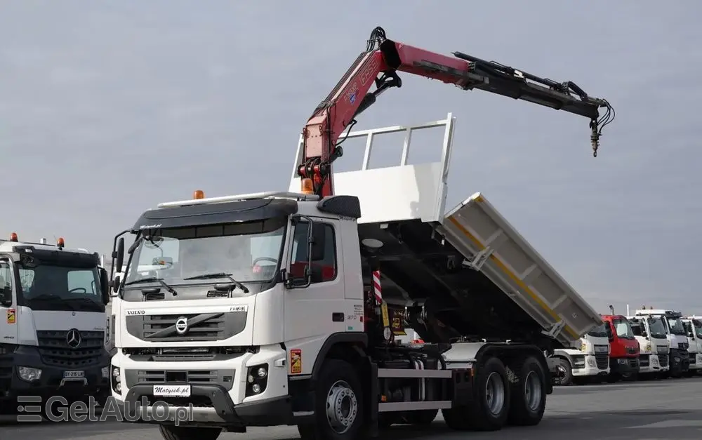 VOLVO FMX 370 / 6X4 / WYWROTKA + HDS FASSI F165XP / MAX UDŹWIG 5200KG / STEROWANIE RADIOWE / HYDROBURTA 
