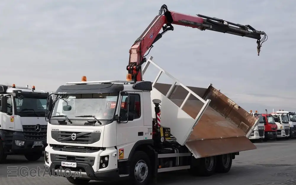 VOLVO FMX 370 / 6X4 / WYWROTKA + HDS FASSI F165XP / MAX UDŹWIG 5200KG / STEROWANIE RADIOWE / HYDROBURTA 
