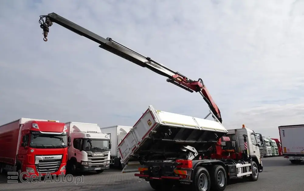 VOLVO FMX 370 / 6X4 / WYWROTKA + HDS FASSI F165XP / MAX UDŹWIG 5200KG / STEROWANIE RADIOWE / HYDROBURTA 