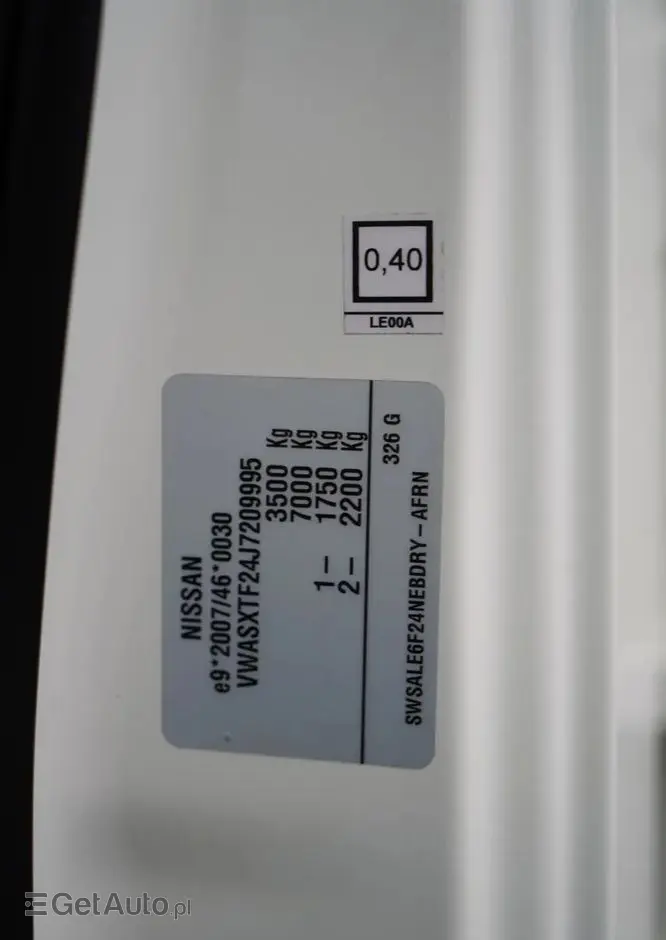 NISSAN CABSTAR  NT 400 / WYWROTKA TYLNOZSYPOWA / BLIŹNIAK / MANUAL / SPROWADZONY 