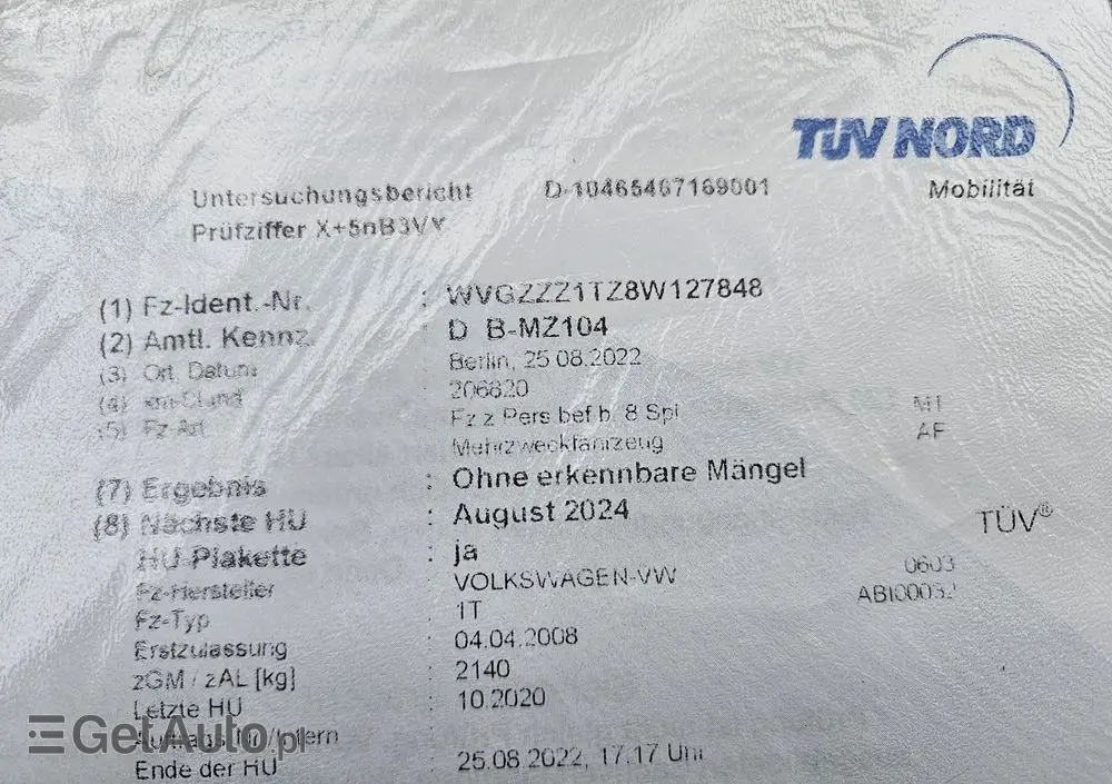 VOLKSWAGEN Touran 1.6 United