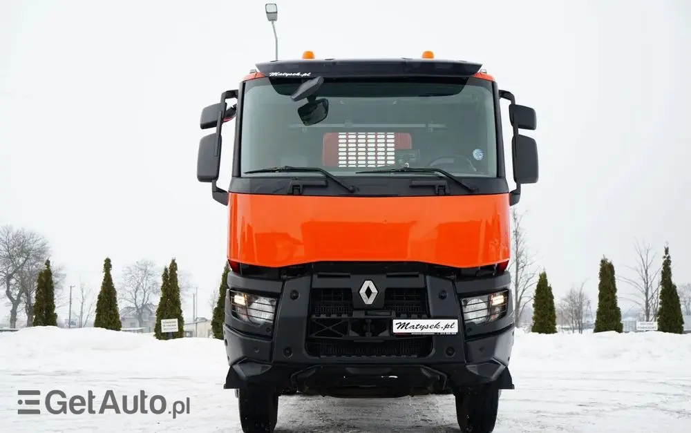 RENAULT C 430 / 6x4 / SKRZYNIOWY 6,2 M + HDS HIAB X-DUO 188 / WYSÓW 15 M / STEROWANIE RADIOWE / WIDŁY / ROTATOR 