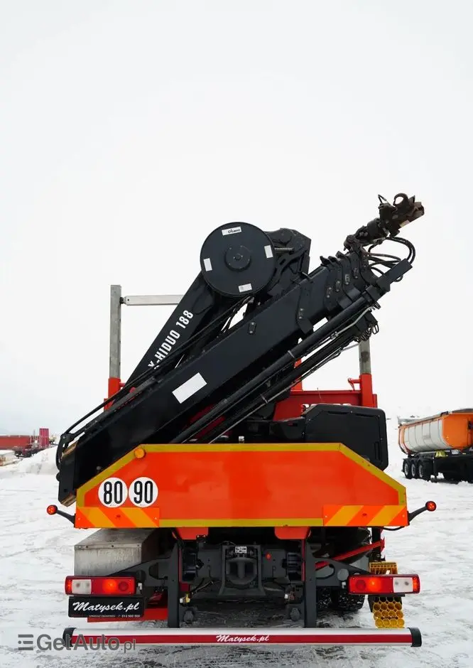 RENAULT C 430 / 6x4 / SKRZYNIOWY 6,2 M + HDS HIAB X-DUO 188 / WYSÓW 15 M / STEROWANIE RADIOWE / WIDŁY / ROTATOR 