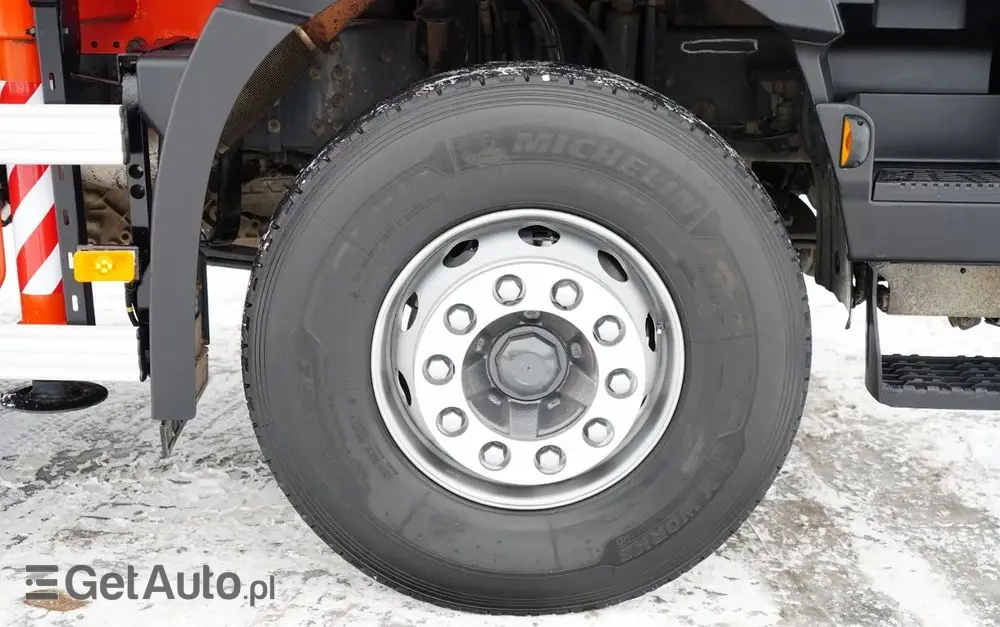 RENAULT C 430 / 6x4 / SKRZYNIOWY 6,2 M + HDS HIAB X-DUO 188 / WYSÓW 15 M / STEROWANIE RADIOWE / WIDŁY / ROTATOR 