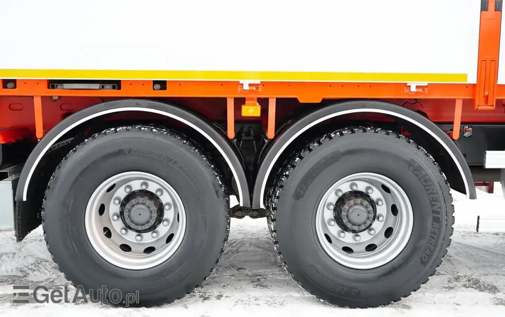 RENAULT C 430 / 6x4 / SKRZYNIOWY 6,2 M + HDS HIAB X-DUO 188 / WYSÓW 15 M / STEROWANIE RADIOWE / WIDŁY / ROTATOR 