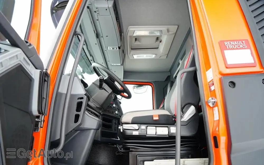 RENAULT C 430 / 6x4 / SKRZYNIOWY 6,2 M + HDS HIAB X-DUO 188 / WYSÓW 15 M / STEROWANIE RADIOWE / WIDŁY / ROTATOR 