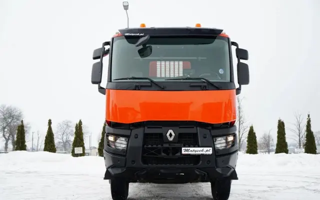 RENAULT C 430 / 6x4 / SKRZYNIOWY 6,2 M + HDS HIAB X-DUO 188 / WYSÓW 15 M / STEROWANIE RADIOWE / WIDŁY / ROTATOR 