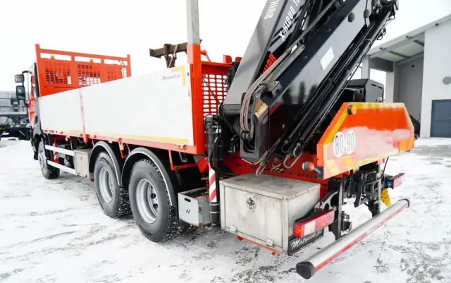 RENAULT C 430 / 6x4 / SKRZYNIOWY 6,2 M + HDS HIAB X-DUO 188 / WYSÓW 15 M / STEROWANIE RADIOWE / WIDŁY / ROTATOR 