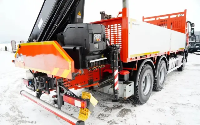 RENAULT C 430 / 6x4 / SKRZYNIOWY 6,2 M + HDS HIAB X-DUO 188 / WYSÓW 15 M / STEROWANIE RADIOWE / WIDŁY / ROTATOR 