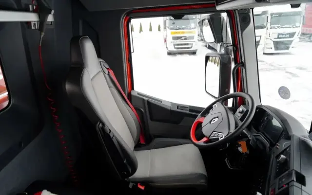 RENAULT C 430 / 6x4 / SKRZYNIOWY 6,2 M + HDS HIAB X-DUO 188 / WYSÓW 15 M / STEROWANIE RADIOWE / WIDŁY / ROTATOR 