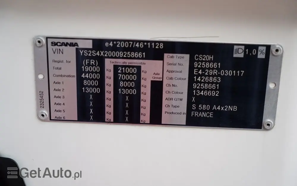 SCANIA S 580 / V8 / RETARDER / KLIMA POSTOJOWA / CAŁA NA PODUSZKACH / ALUFELGI  /  SKÓRY / OPONY 100% / 