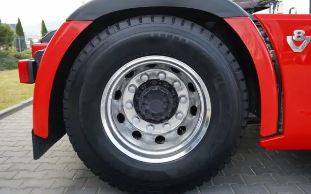 SCANIA S 580 / V8 / RETARDER / KLIMA POSTOJOWA / CAŁA NA PODUSZKACH / ALUFELGI  /  SKÓRY / OPONY 100% / 