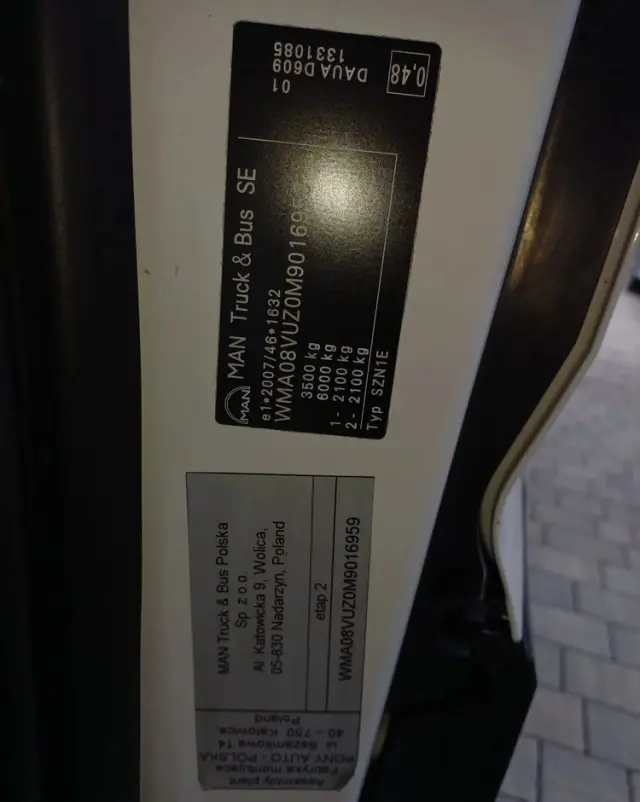 MAN TGE 10 PALET zaw.poduszki 2021r EURO 6 