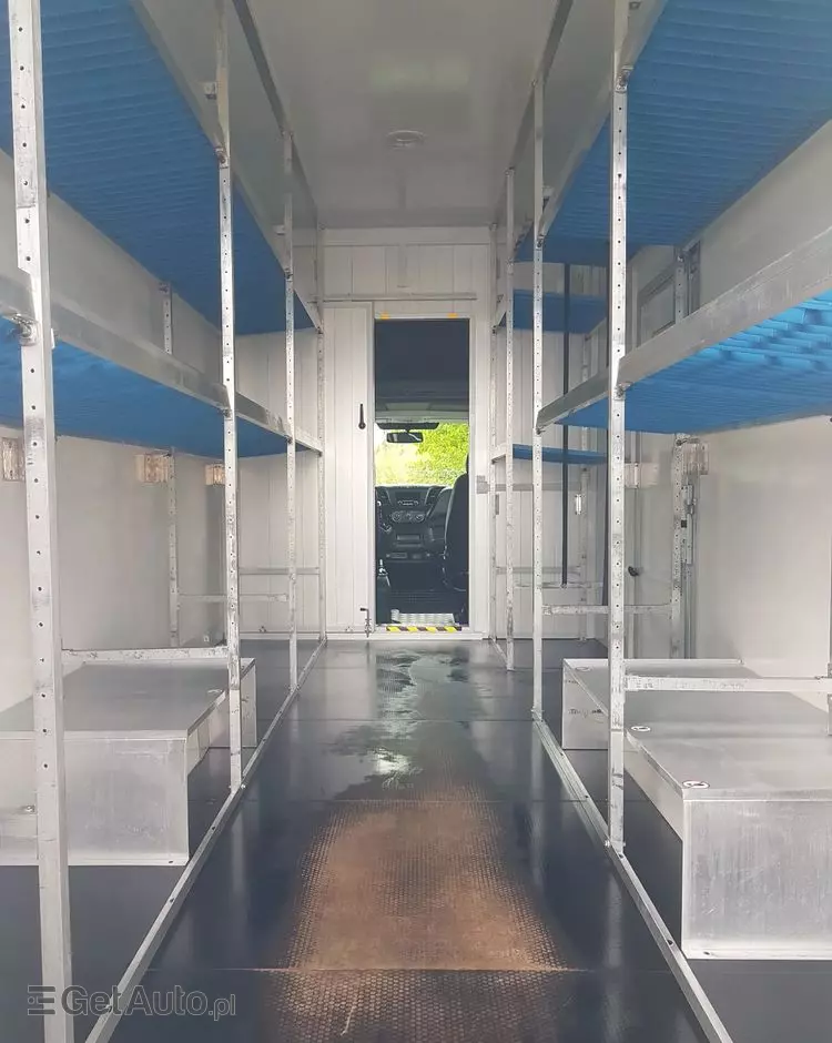 IVECO DAILY KONTENER NISKOPODŁOGOWY 4,43x2,23x2,42 SKLEP FOODTRUCK BAR KLIMA KONIOWÓZ KAMPER 