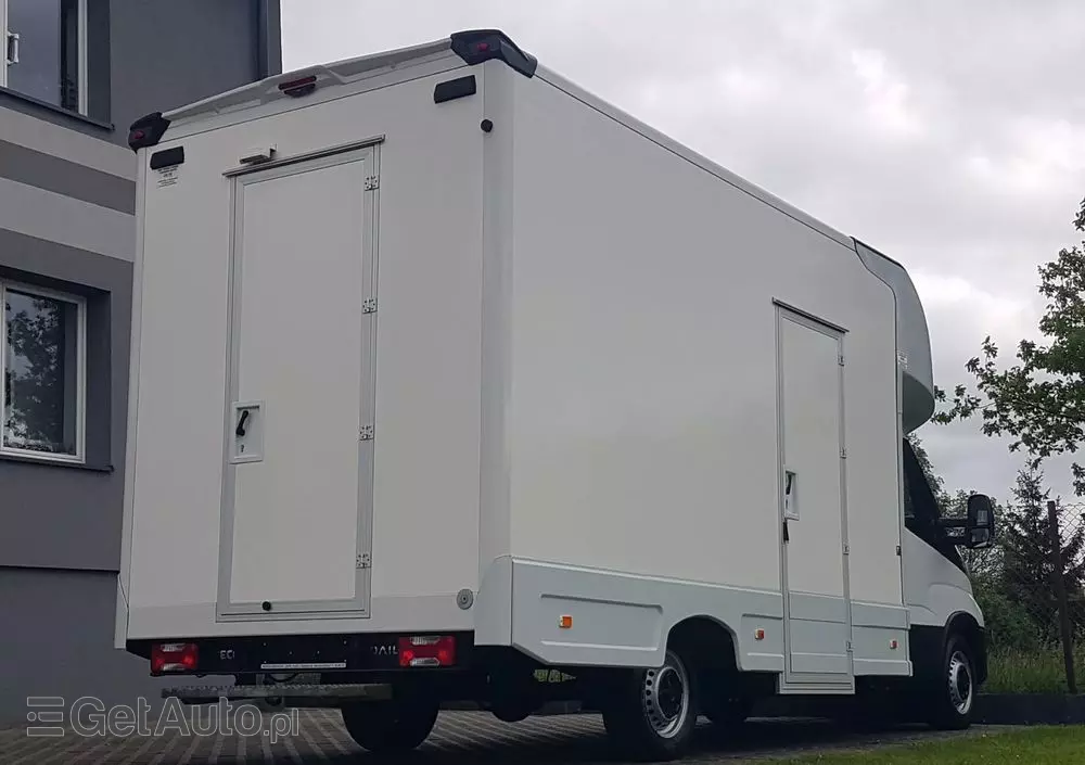 IVECO DAILY KONTENER NISKOPODŁOGOWY 4,43x2,23x2,42 SKLEP FOODTRUCK BAR KLIMA KONIOWÓZ KAMPER 
