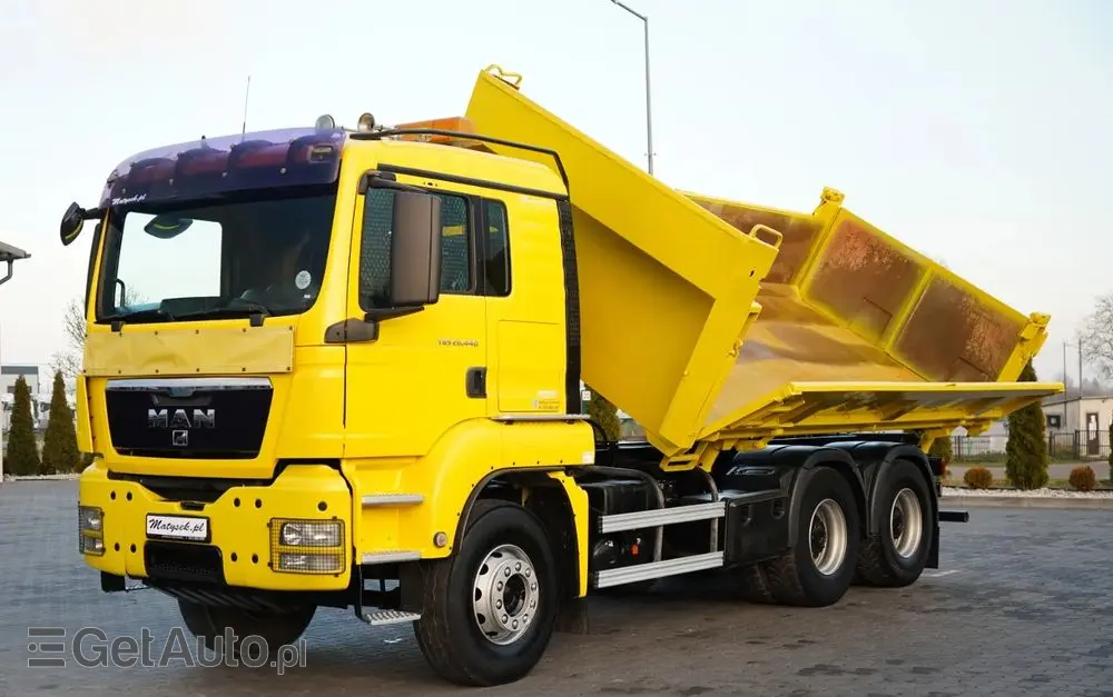 MAN TGS 26.440 / 6X4 / 2 STRONNA WYWROTKA / HYDROBURTA / AUTOMAT / KABINA SYPIALNA 