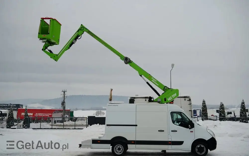 RENAULT MASTER / ZWYŻKA /  PODNOŚNIK KOSZOWY Elevateur 142 TPF  - 14 m / MAX  265 kg / BLASZAK / 