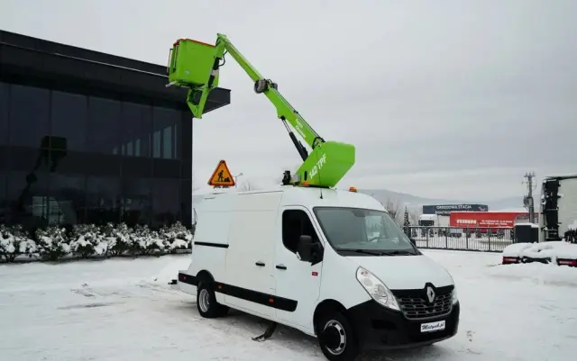 RENAULT MASTER / ZWYŻKA /  PODNOŚNIK KOSZOWY Elevateur 142 TPF  - 14 m / MAX  265 kg / BLASZAK / 