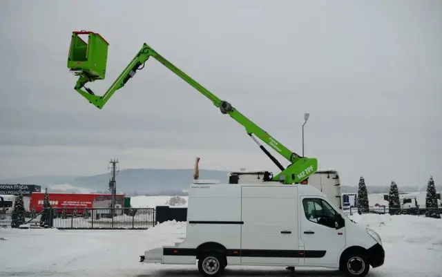 RENAULT MASTER / ZWYŻKA /  PODNOŚNIK KOSZOWY Elevateur 142 TPF  - 14 m / MAX  265 kg / BLASZAK / 