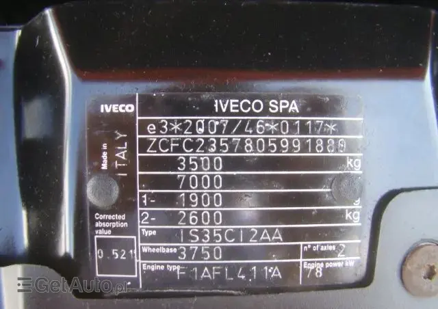 IVECO DAILY 35 C 3-STONNA WYWROTKA 