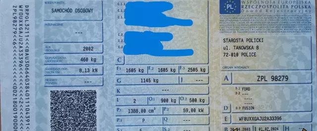 FORD Fusion 1.4 Duratec (80 KM)