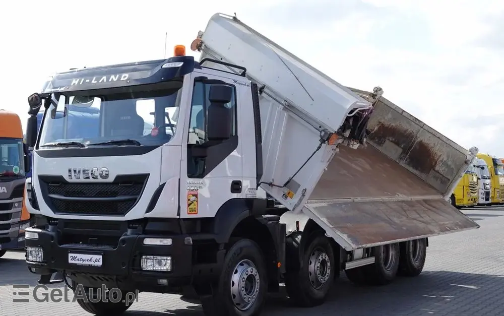 IVECO TRAKKER / 8x4 / WYWROTKA / HYDROBURTA / BORDMATIC / EURO 6 / MEILLER KIPPER 