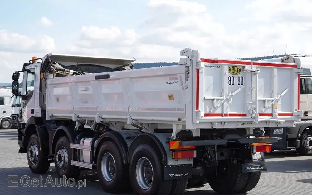 IVECO TRAKKER / 8x4 / WYWROTKA / HYDROBURTA / BORDMATIC / EURO 6 / MEILLER KIPPER 