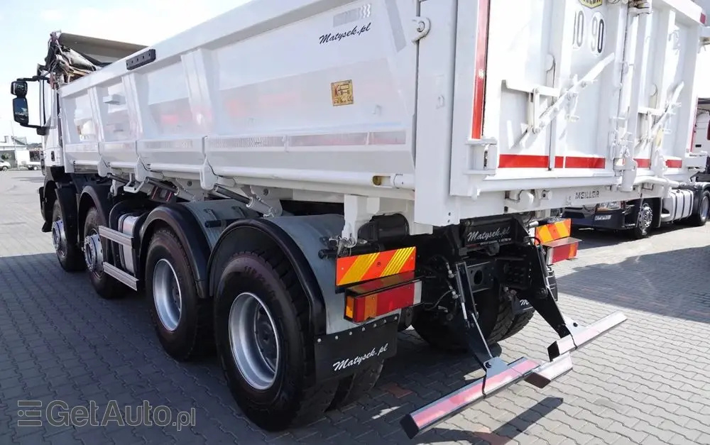 IVECO TRAKKER / 8x4 / WYWROTKA / HYDROBURTA / BORDMATIC / EURO 6 / MEILLER KIPPER 