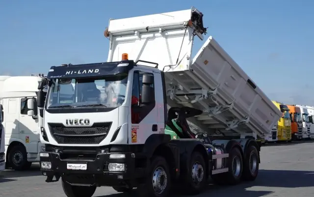 IVECO TRAKKER / 8x4 / WYWROTKA / HYDROBURTA / BORDMATIC / EURO 6 / MEILLER KIPPER 