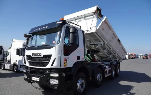 IVECO TRAKKER / 8x4 / WYWROTKA / HYDROBURTA / BORDMATIC / EURO 6 / MEILLER KIPPER 