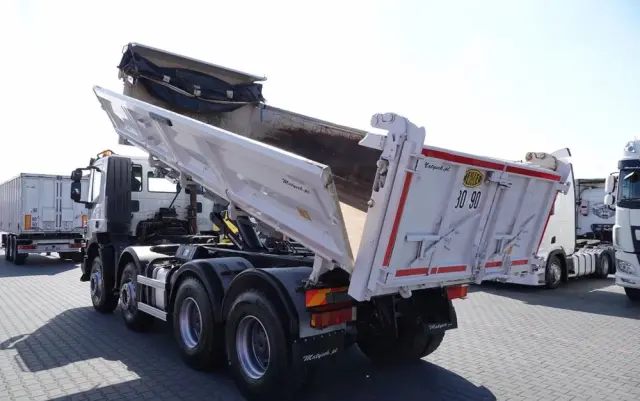 IVECO TRAKKER / 8x4 / WYWROTKA / HYDROBURTA / BORDMATIC / EURO 6 / MEILLER KIPPER 