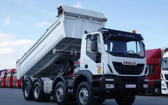 IVECO TRAKKER / 8x4 / WYWROTKA / HYDROBURTA / BORDMATIC / EURO 6 / MEILLER KIPPER 
