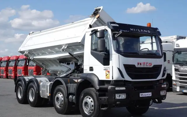 IVECO TRAKKER / 8x4 / WYWROTKA / HYDROBURTA / BORDMATIC / EURO 6 / MEILLER KIPPER 