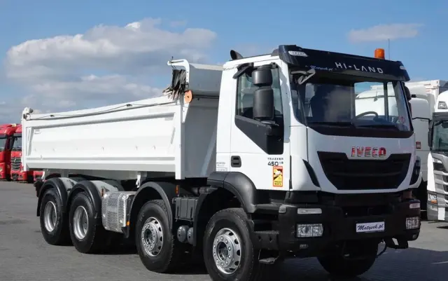 IVECO TRAKKER / 8x4 / WYWROTKA / HYDROBURTA / BORDMATIC / EURO 6 / MEILLER KIPPER 