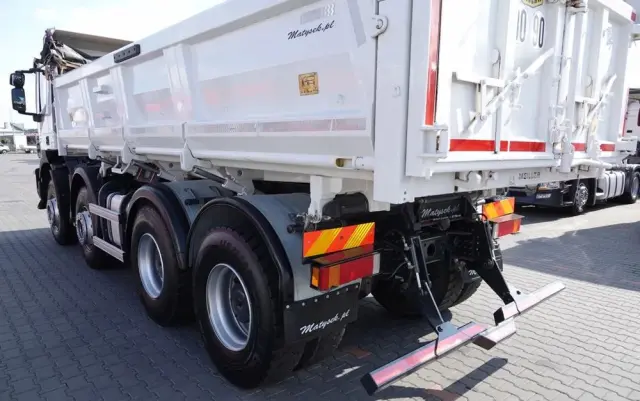 IVECO TRAKKER / 8x4 / WYWROTKA / HYDROBURTA / BORDMATIC / EURO 6 / MEILLER KIPPER 