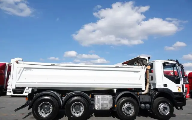 IVECO TRAKKER / 8x4 / WYWROTKA / HYDROBURTA / BORDMATIC / EURO 6 / MEILLER KIPPER 