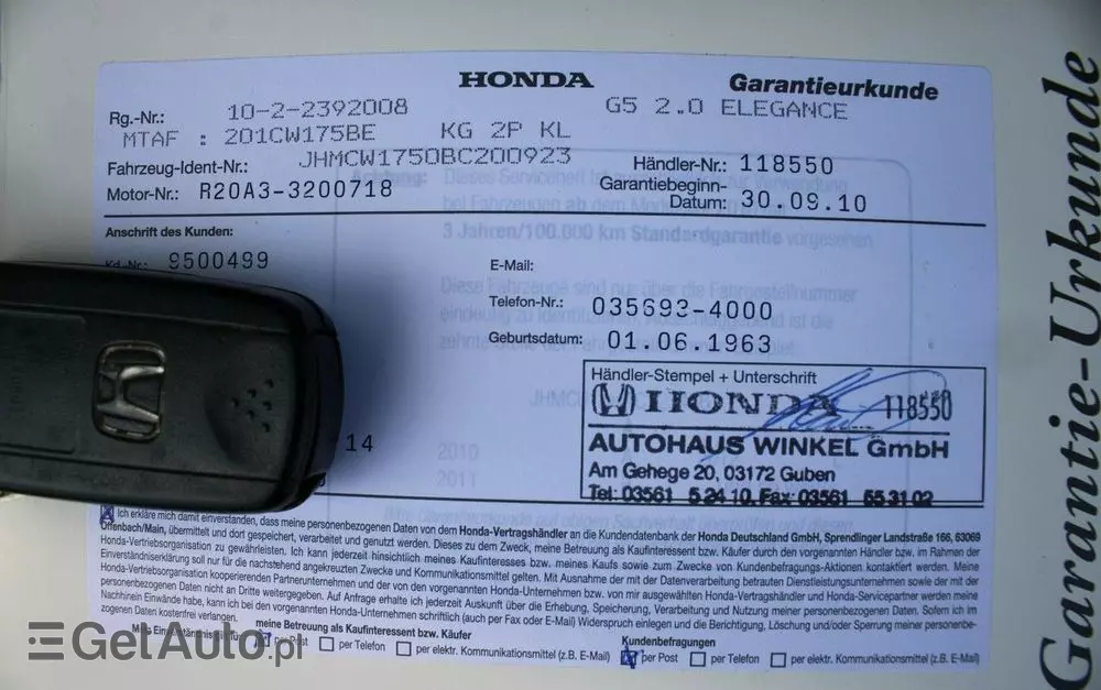 HONDA Accord 2.0 Elegance