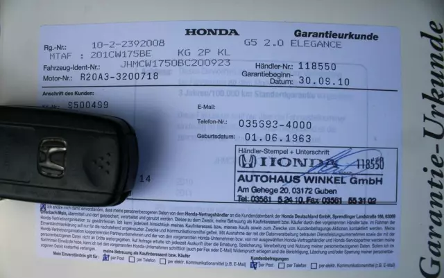 HONDA Accord 2.0 Elegance