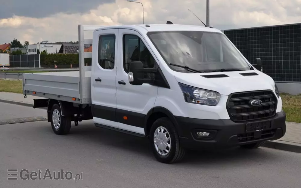 FORD TRANSIT L3 7 OSOBOWY FABRYCZNIE NOWY !!! DOSTĘPNY OD RĘKI !!! DOKA DUBEL KABINA PODWÓJNA KABINA + SKRZYNIA HAK 