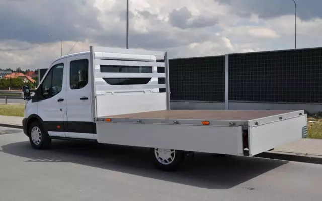 FORD TRANSIT L3 7 OSOBOWY FABRYCZNIE NOWY !!! DOSTĘPNY OD RĘKI !!! DOKA DUBEL KABINA PODWÓJNA KABINA + SKRZYNIA HAK 