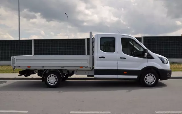 FORD TRANSIT L3 7 OSOBOWY FABRYCZNIE NOWY !!! DOSTĘPNY OD RĘKI !!! DOKA DUBEL KABINA PODWÓJNA KABINA + SKRZYNIA HAK 
