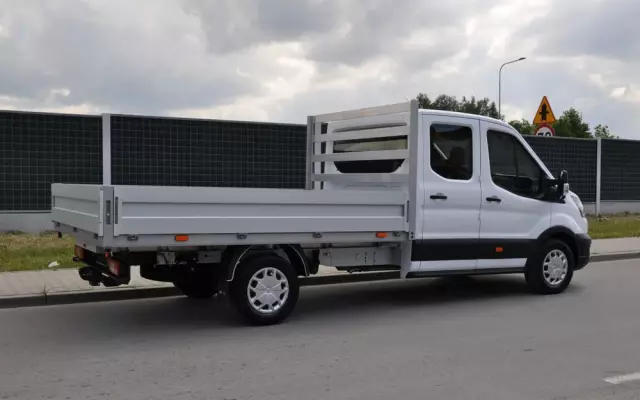 FORD TRANSIT L3 7 OSOBOWY FABRYCZNIE NOWY !!! DOSTĘPNY OD RĘKI !!! DOKA DUBEL KABINA PODWÓJNA KABINA + SKRZYNIA HAK 