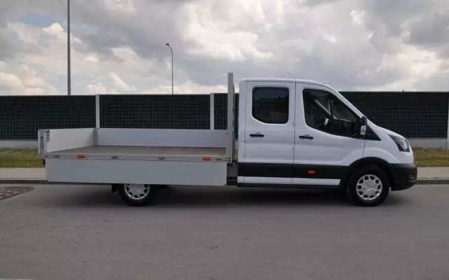 FORD TRANSIT L3 7 OSOBOWY FABRYCZNIE NOWY !!! DOSTĘPNY OD RĘKI !!! DOKA DUBEL KABINA PODWÓJNA KABINA + SKRZYNIA HAK 